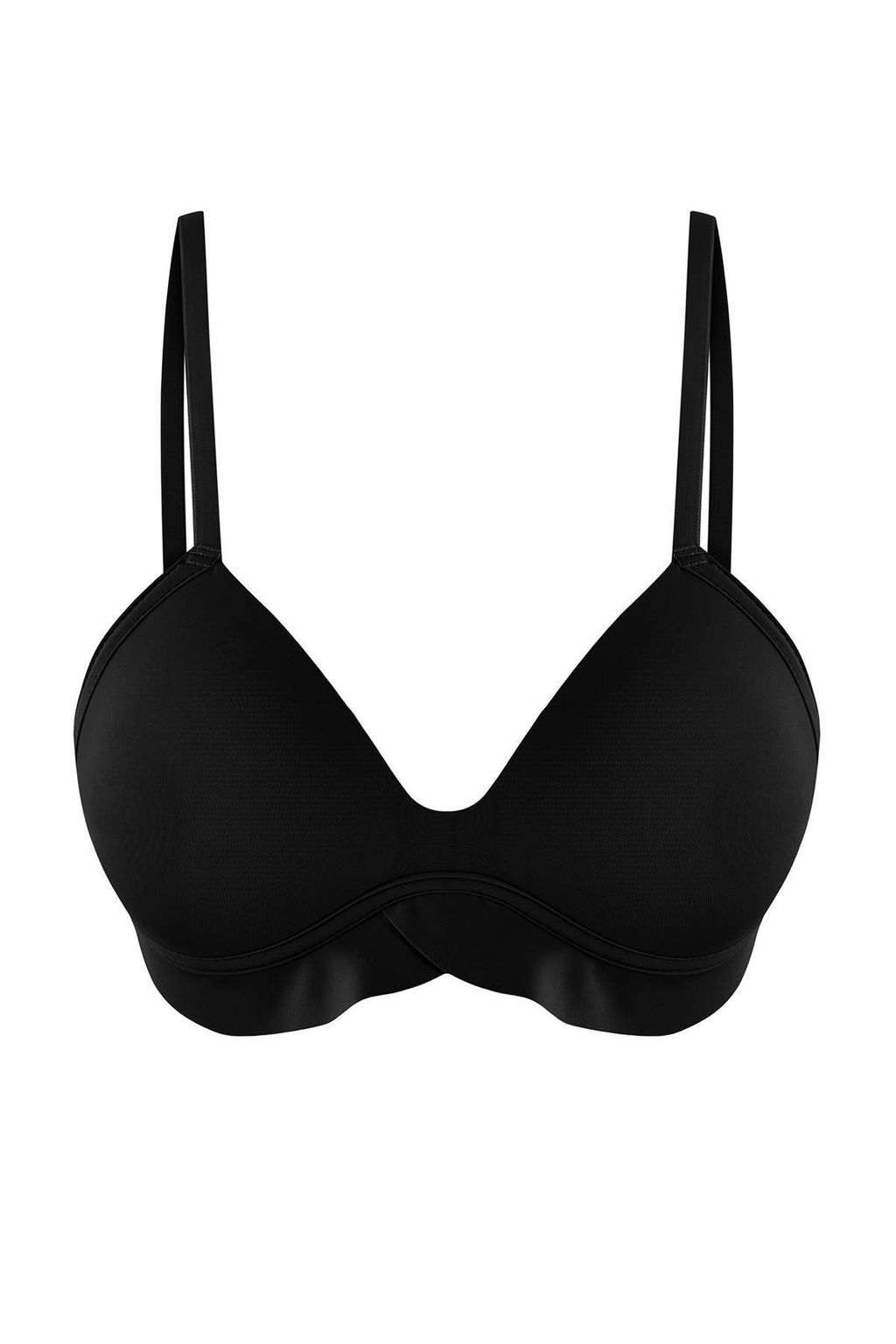 Siyah-Cok Renkli 2li Sabit Kap T-Shirt Bra Sutyen THMSS26SU00003 - Trendyolmilla фото 4