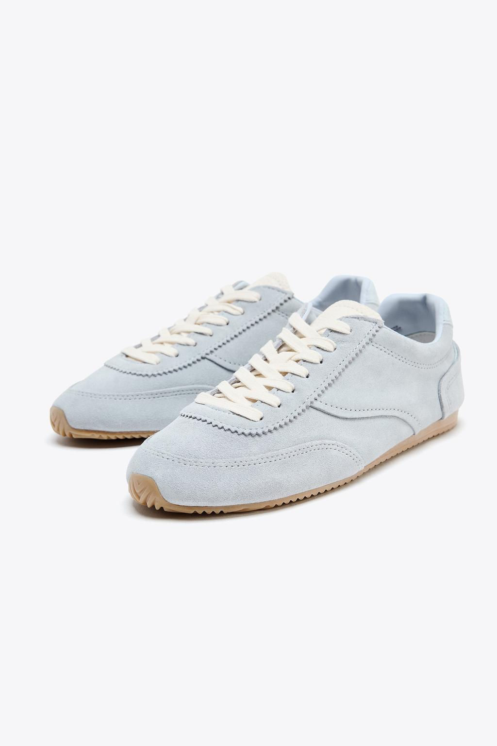 CONTRAST LEATHER TRAINERS - Zara фото 6