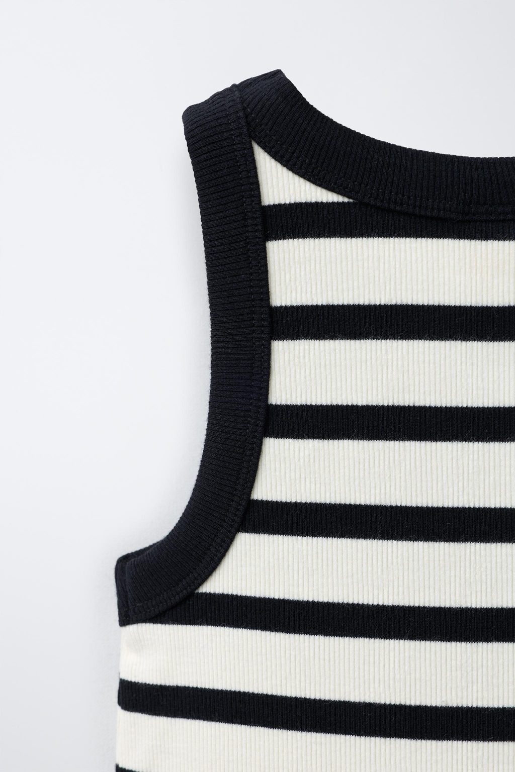 VESTIDO RIB RAYAS / Negro / Crudo - Zara фото 4