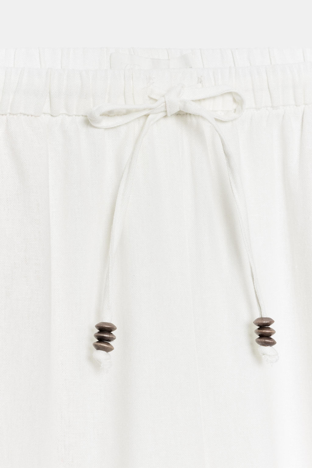 PANTAL?N RECTO CON LINO / Blanco - Zara фото 8