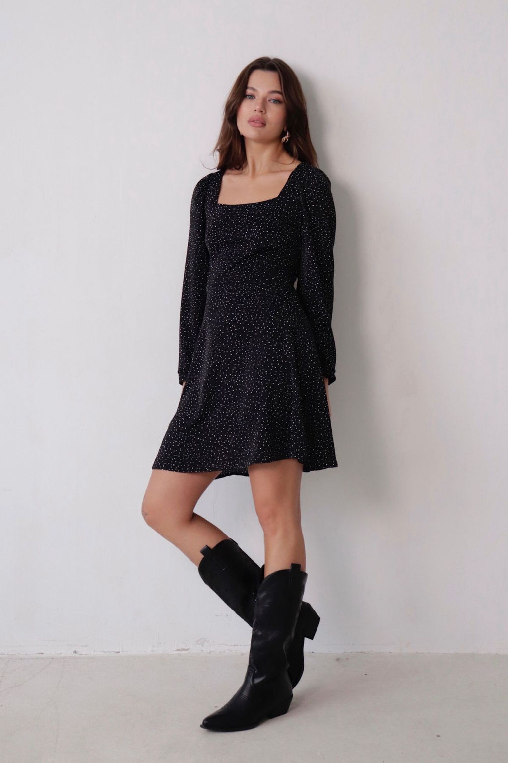 Платье с вырезом каре отрезное по талии - Martichelli фото 21