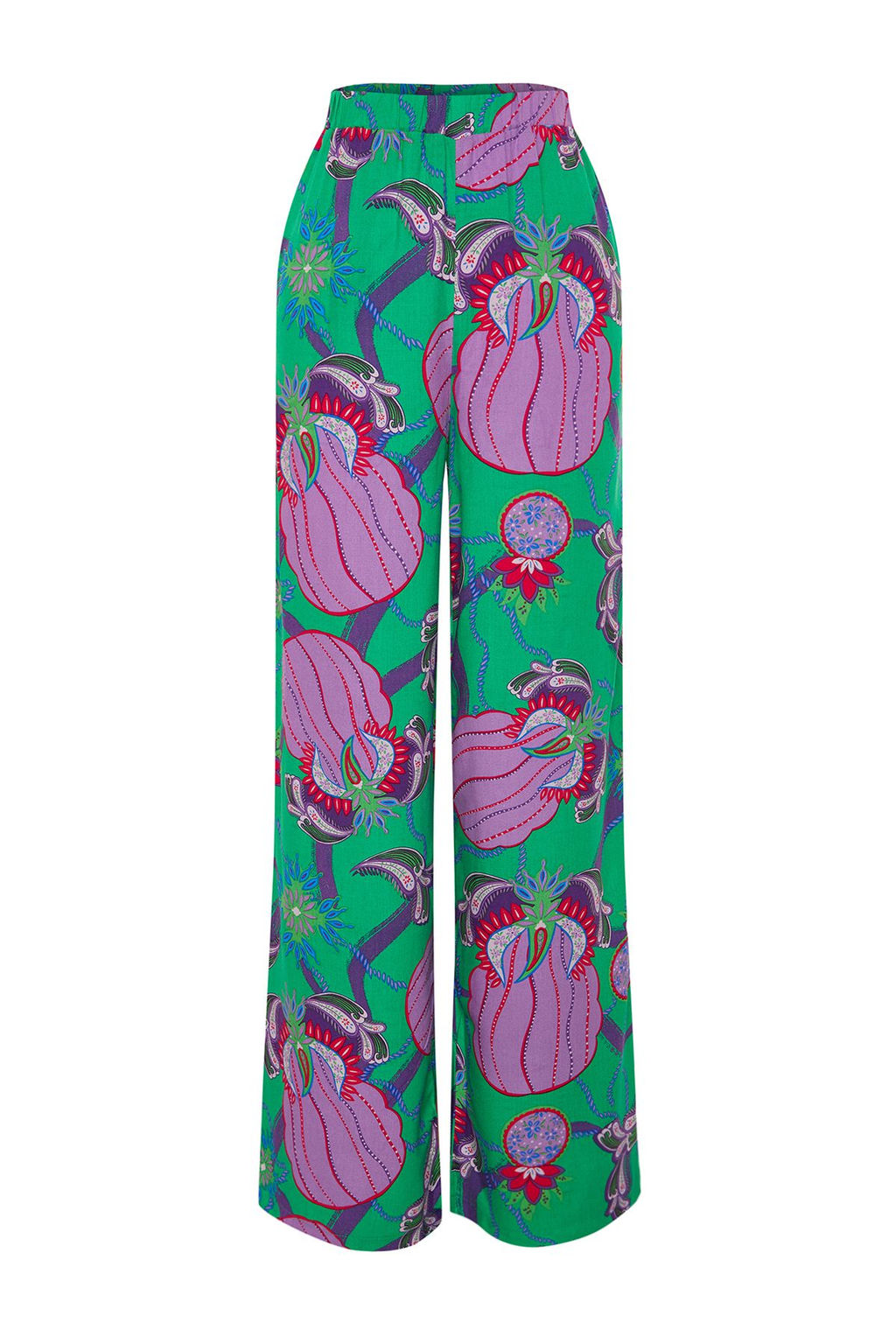 TRENDYOLMILLA Etnik Desenli Dokuma Plaj Pantolon TBESS24PL00018  фото 7