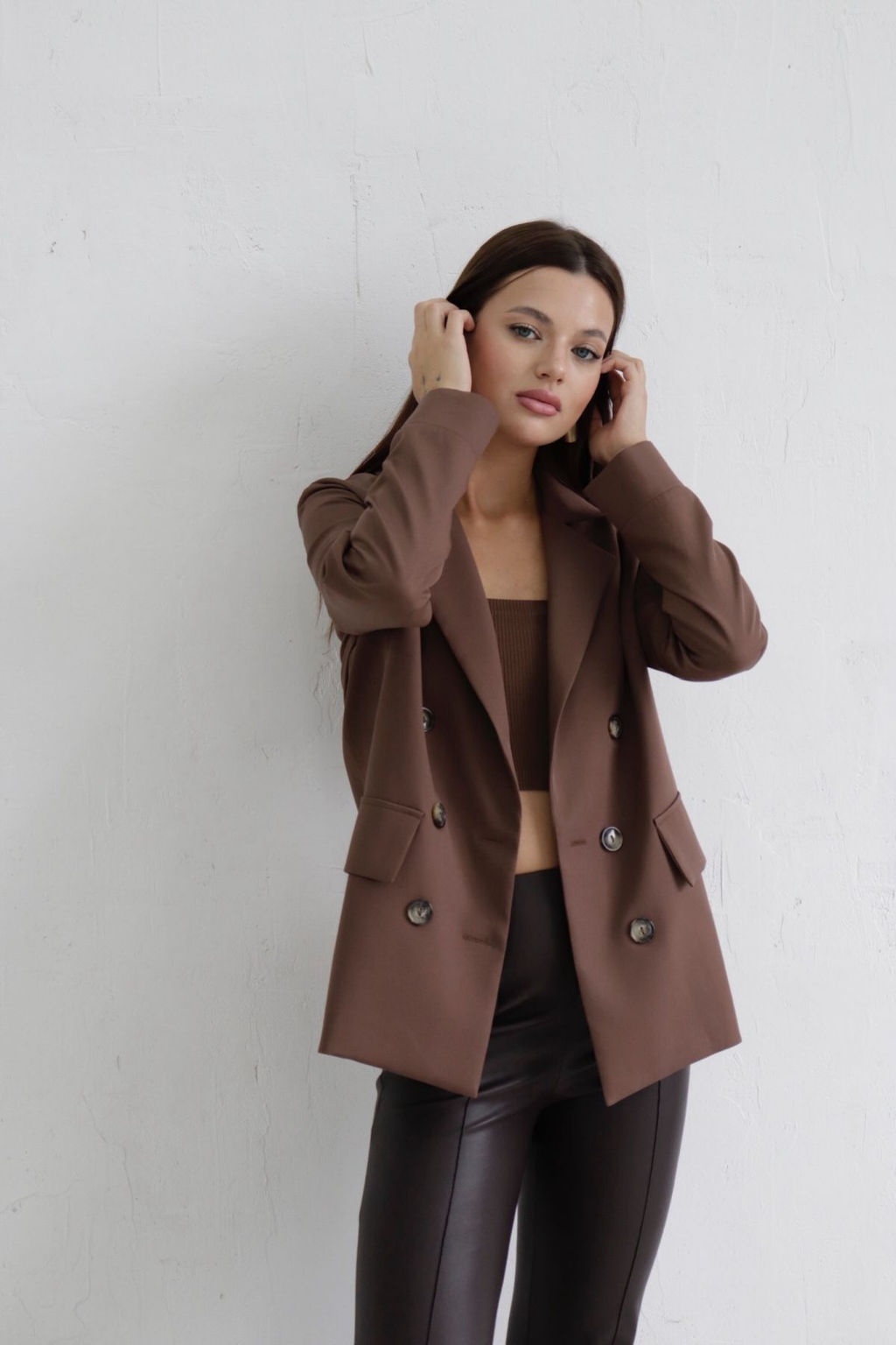 10554 Жакет двубортный шоколад - Martichelli фото 10