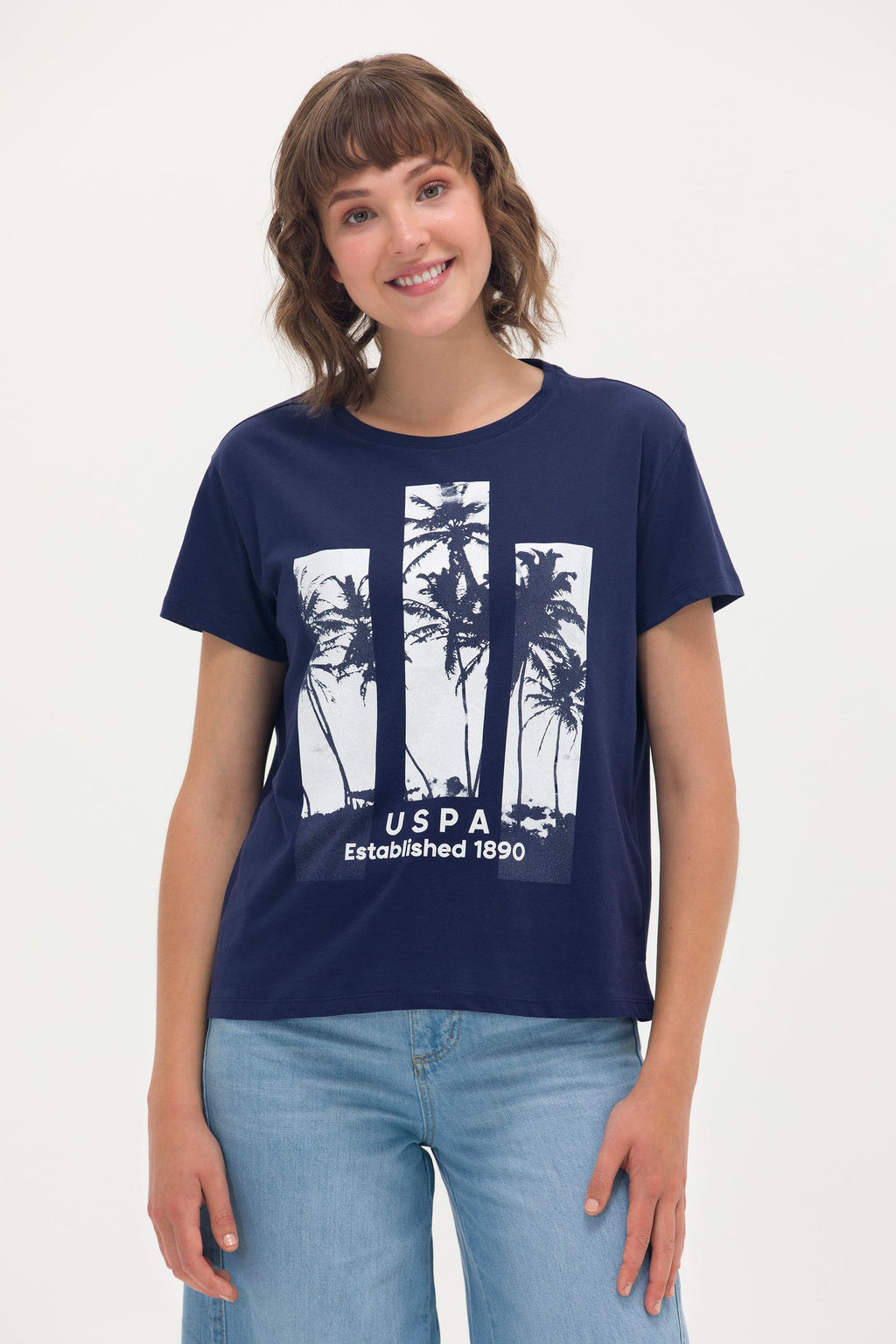 Женская темно-синяя футболка - U.s. polo assn фото 15