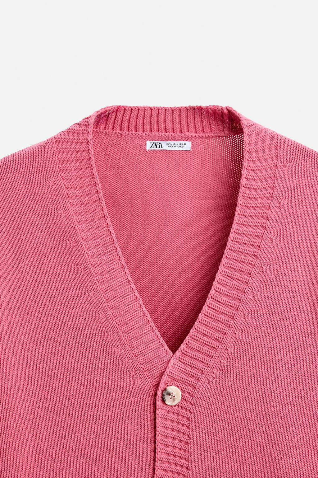 TEXTURED COTTON CARDIGAN - Zara фото 9