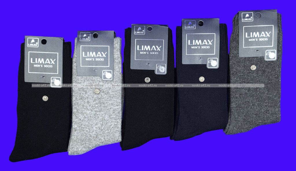 Цена за 12 пар. LIMAX носки мужские тонкая шерсть арт. 6222