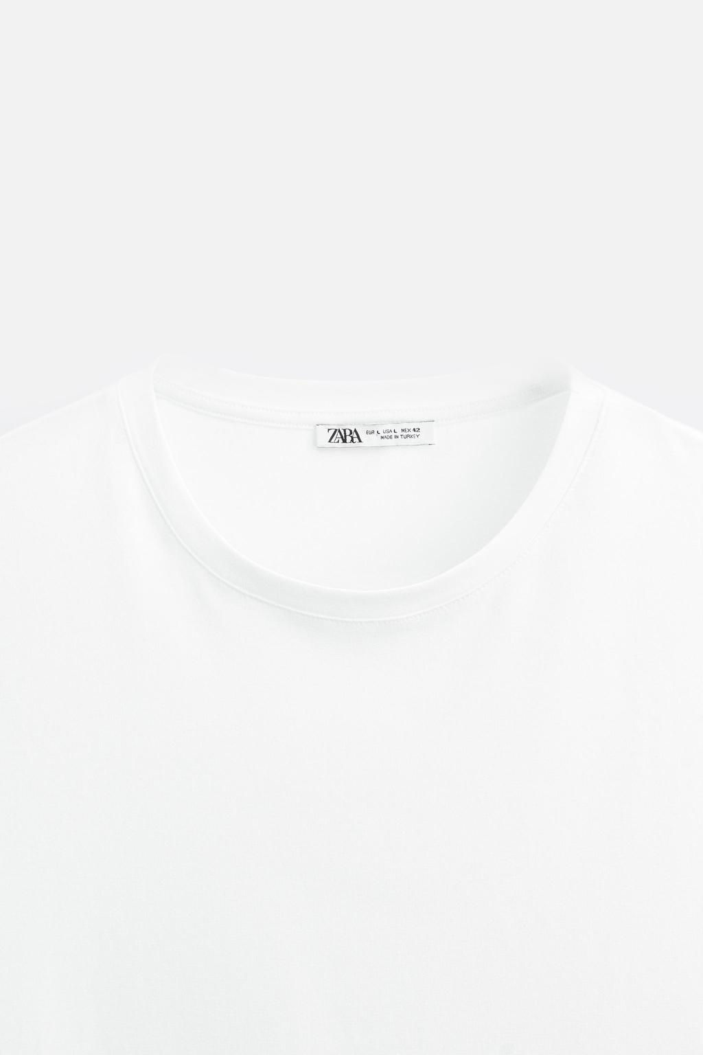 BASIC SLIM FIT T-SHIRT - Zara фото 9