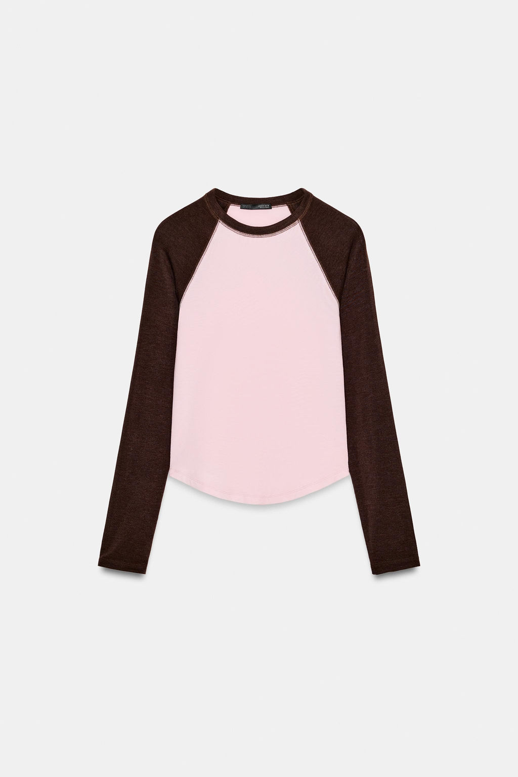 CAMISETA RANGL?N CONTRASTE / Khaki - Zara фото 5