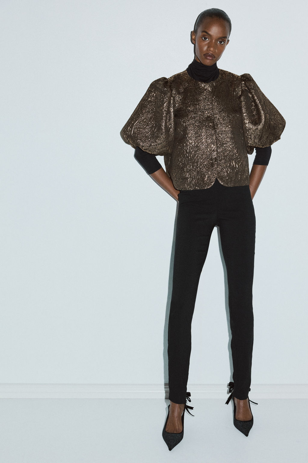 Blusa con mangas globo - H&m фото 9