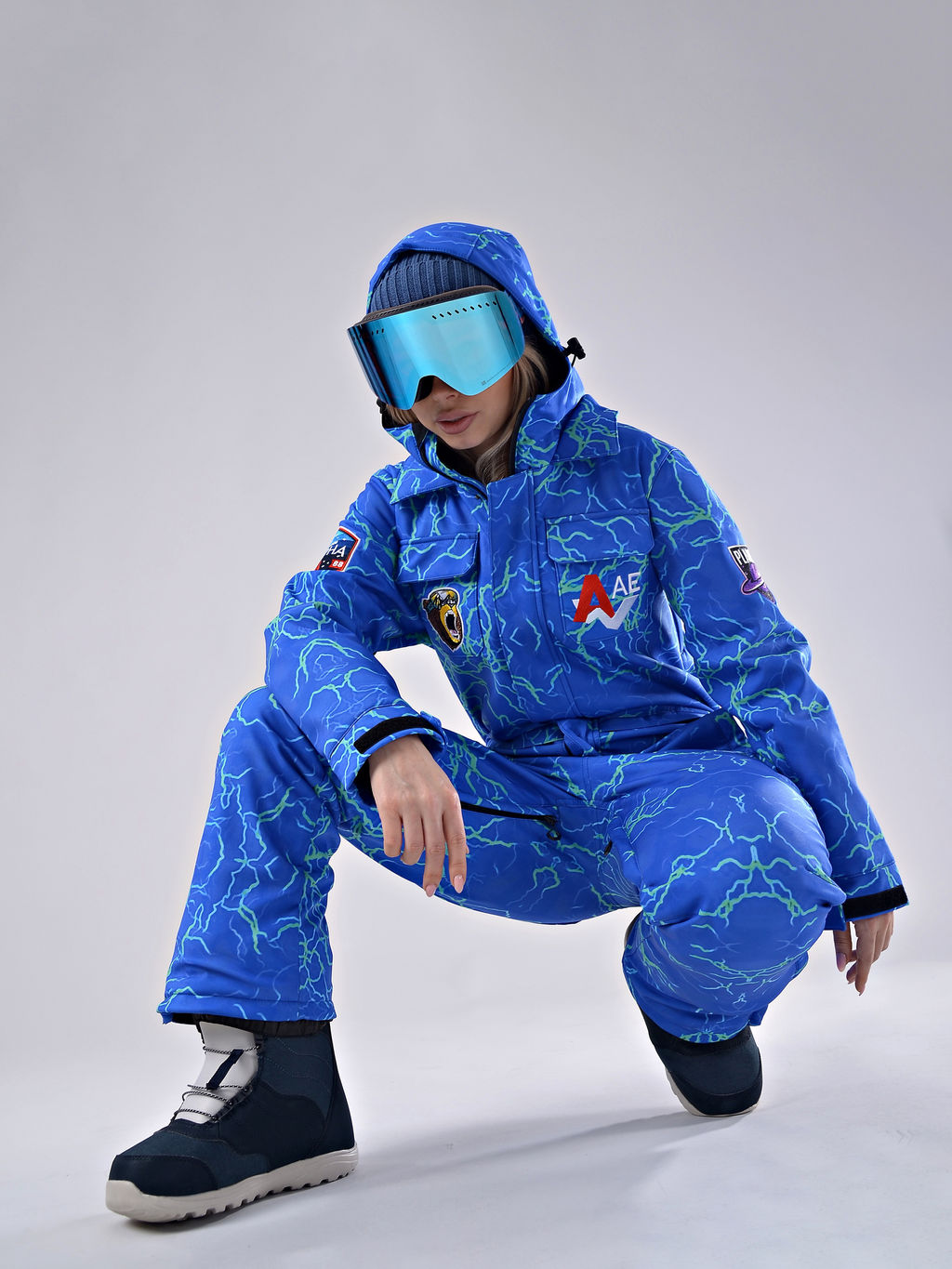 Женский зимний сноубордический комбинезон Alpha Endless 222/220518-2_012 Голубой  фото 16