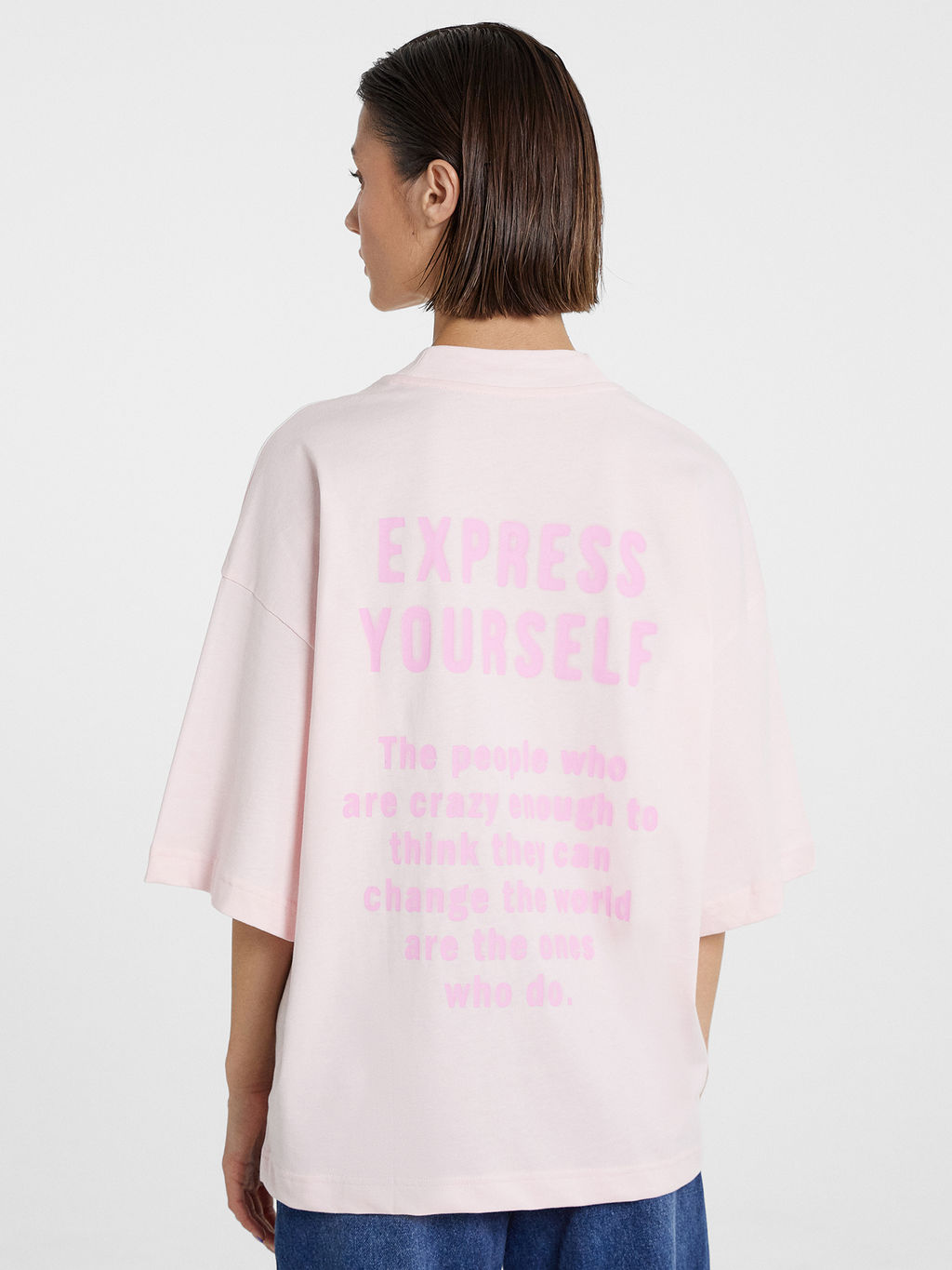 Футболка женская светло-розовая с печатью св.розовый +печать1 112874 - Mark formelle фото 4