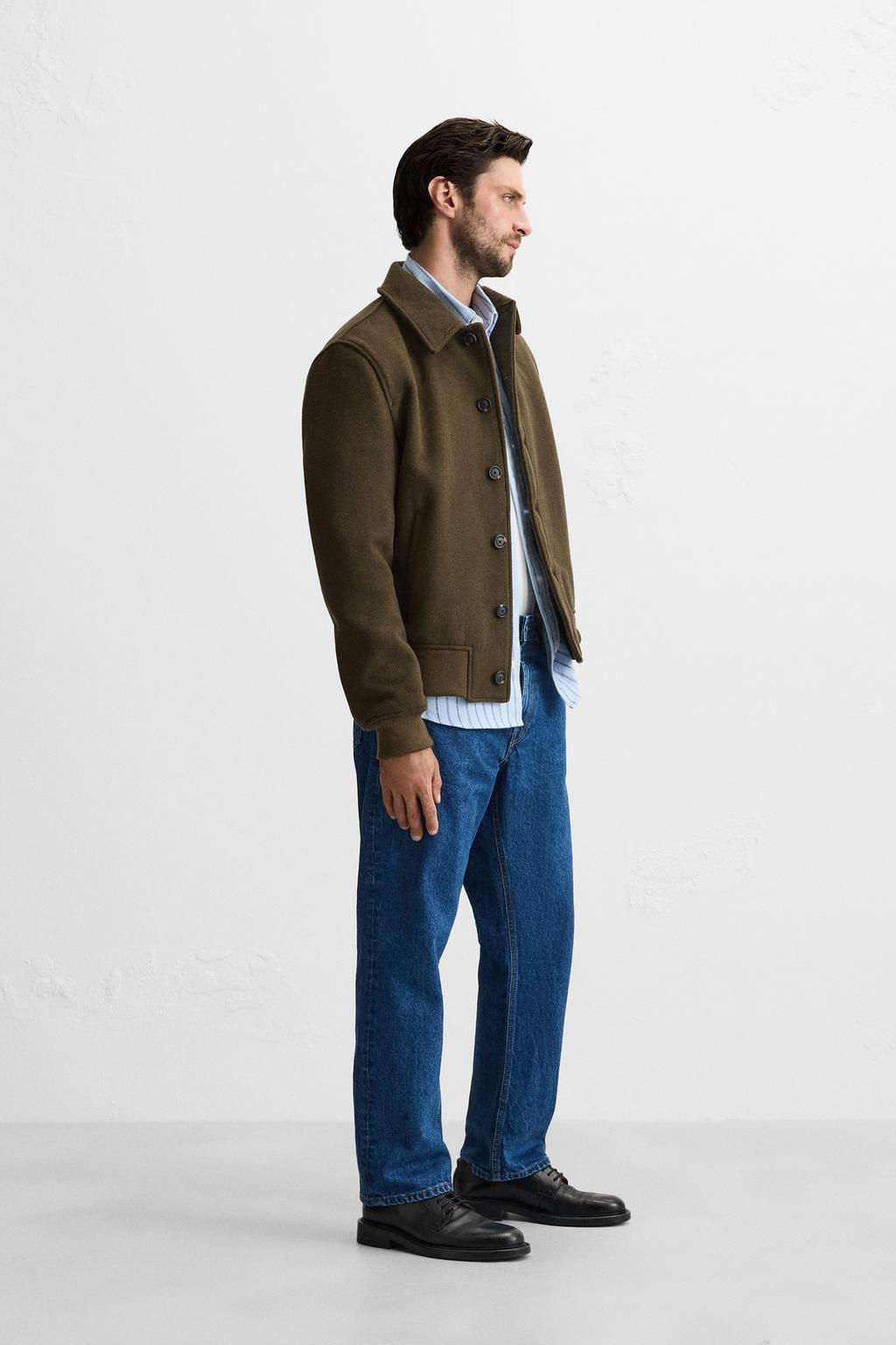 CONTRAST WOOL JACKET - Zara фото 4