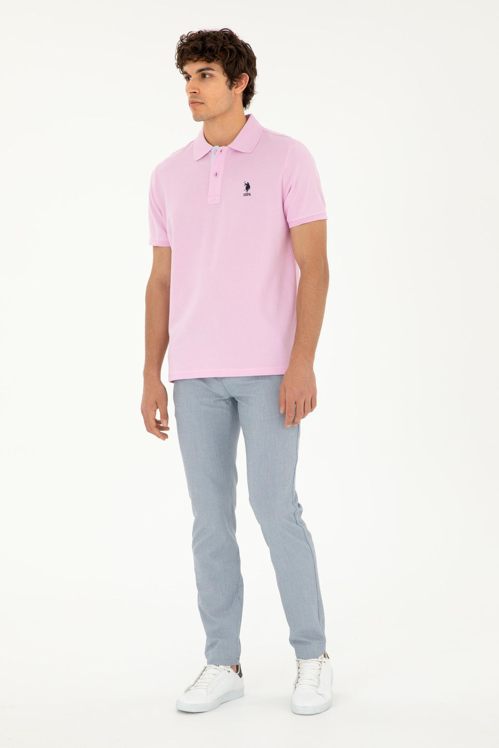 Мужская розовая базовая футболка Неожиданная скидка в корзине - U.s. polo assn фото 11