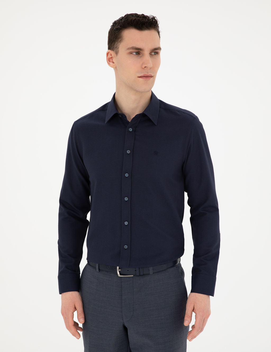 Lacivert Slim Fit Arm_rl_ Uzun Kollu G_mlek