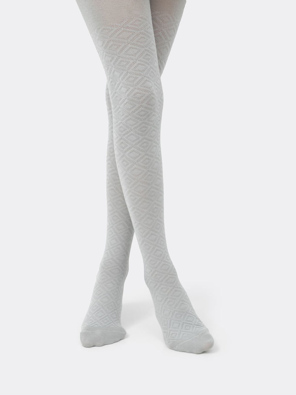 Цена за 3 пары! Детские рельефные колготки светло-оливкового цвета - Mark formelle фото 2