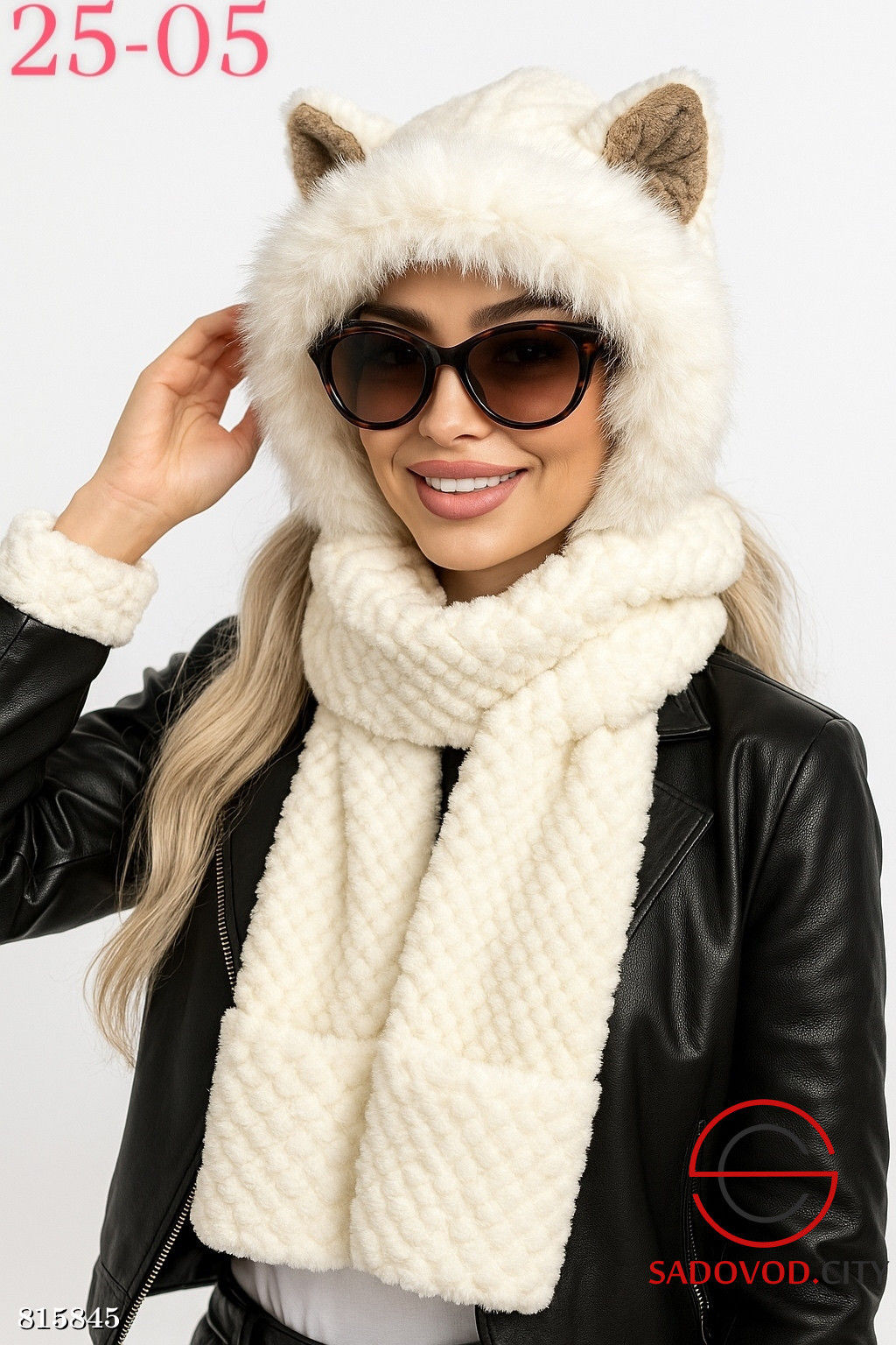 Шапка с отворотом и с ушками - Bruno фото 7