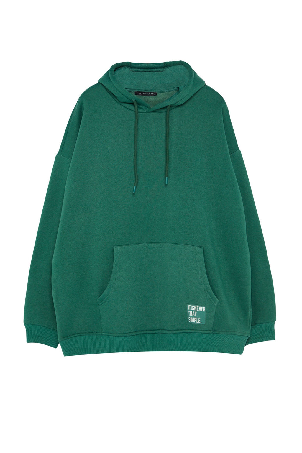 TRENDYOL MAN Antrasit Buyuk Beden Oversize Basic Rahat Kapusonlu Etiketli Ici Polarl? Sweatshirt TMNAW24AO00000 - Trendyolmilla фото 6