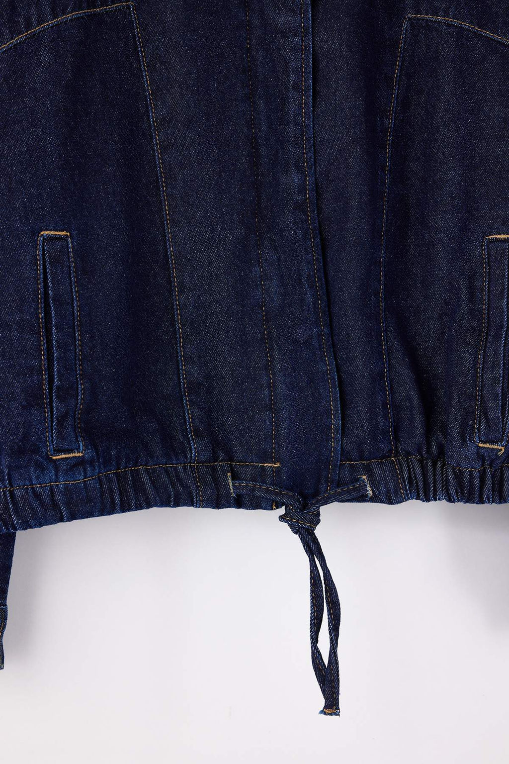 Koyu Mavi Dik Yaka Bomber Denim Ceket TWOSS26CE00003 - Trendyolmilla фото 2