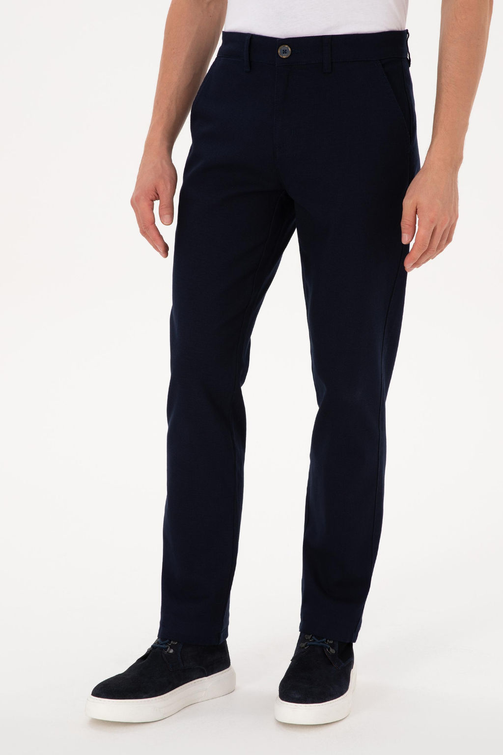 Erkek Lacivert Kanvas / Chino Pantolon Sepette S_rpriz _ndirim - U.s. polo assn фото 2