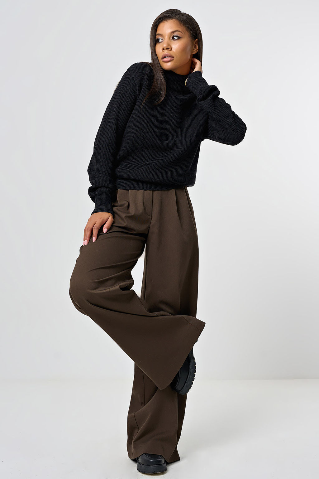 Джемпер вязаный свободный из хлопка - Fly фото 35