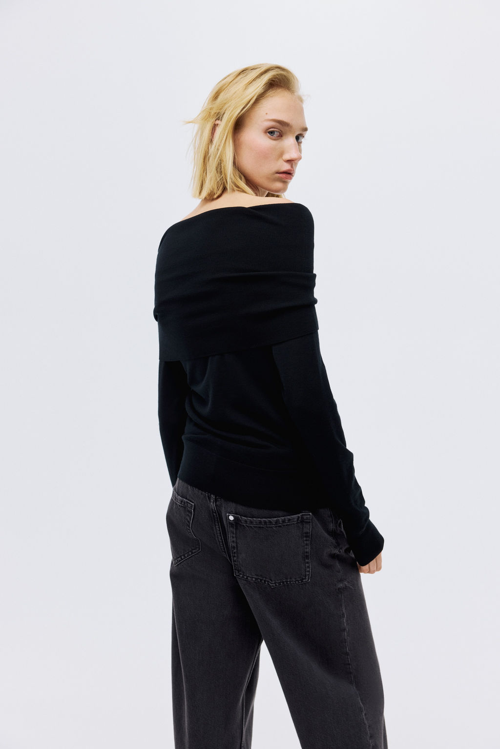 Top off-the-shoulder de lana - H&m фото 4