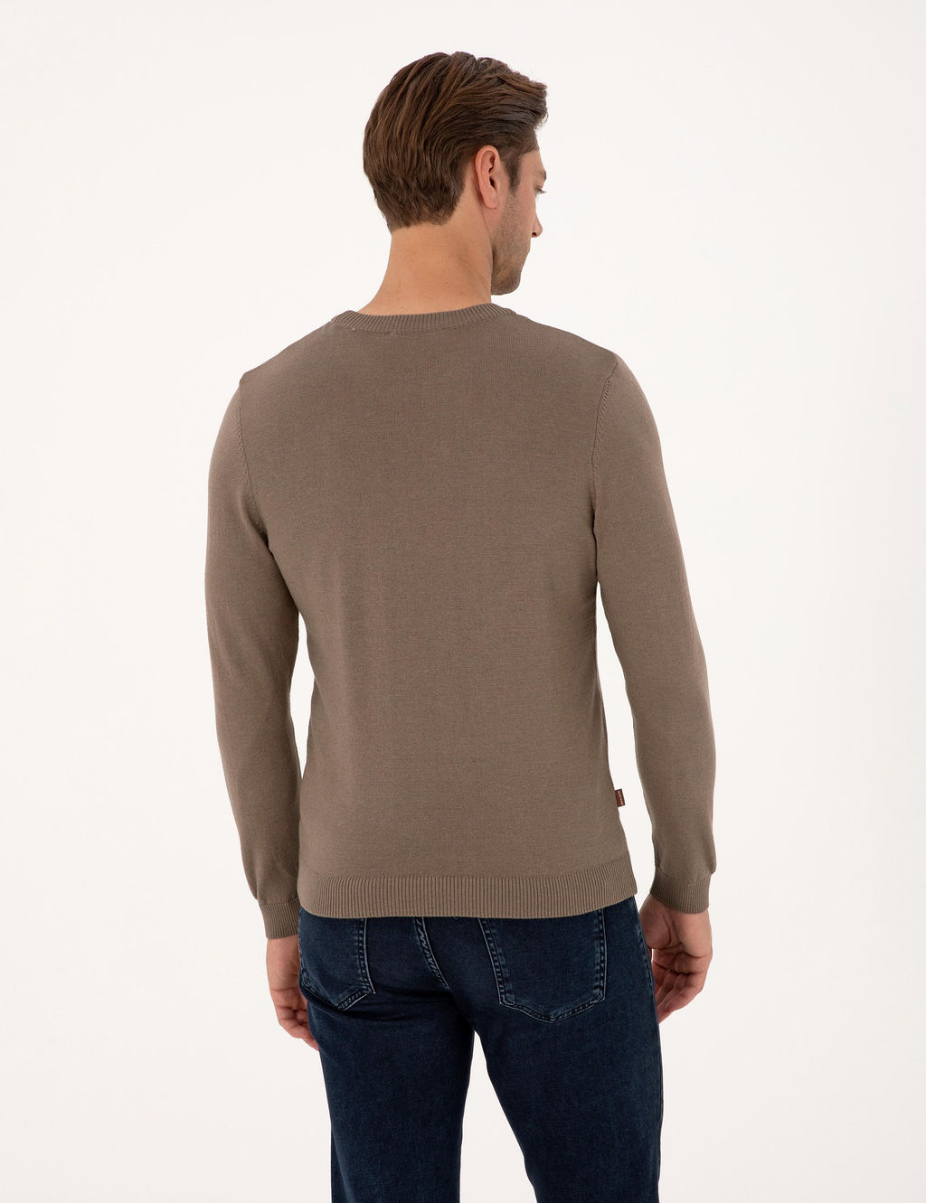 Vizon Melanj Slim Fit Bisiklet Yaka Basic Triko Kazak - Pierre cardin фото 5