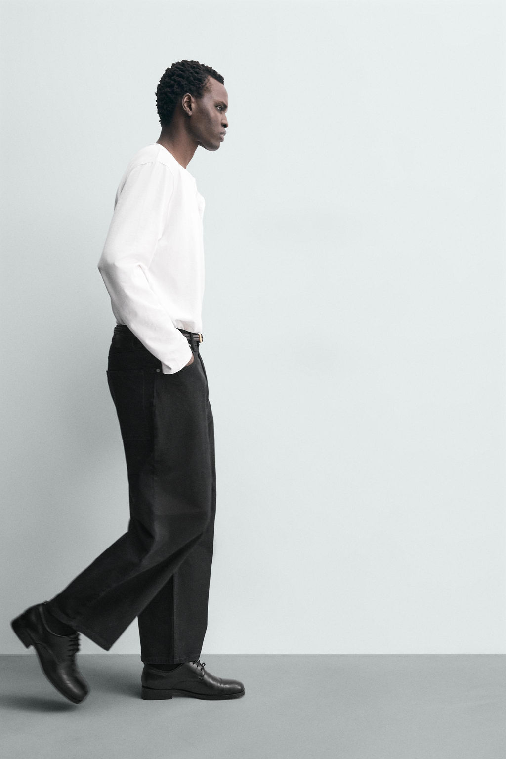 JEANS WIDE FIT / Negro - Zara фото 6