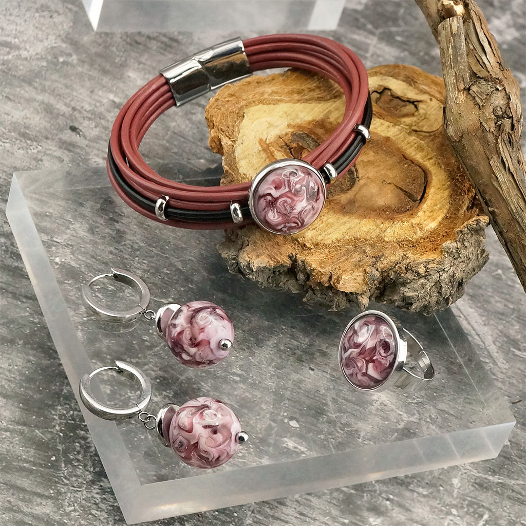 Серьги из муранского стекла BERRY MIX LS1946