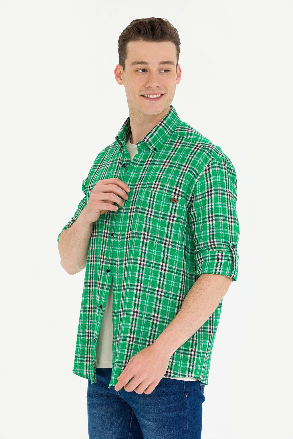 U. S. Polo Assn Мужская зеленая рубашка Lumberjack - U.s. polo assn фото 8