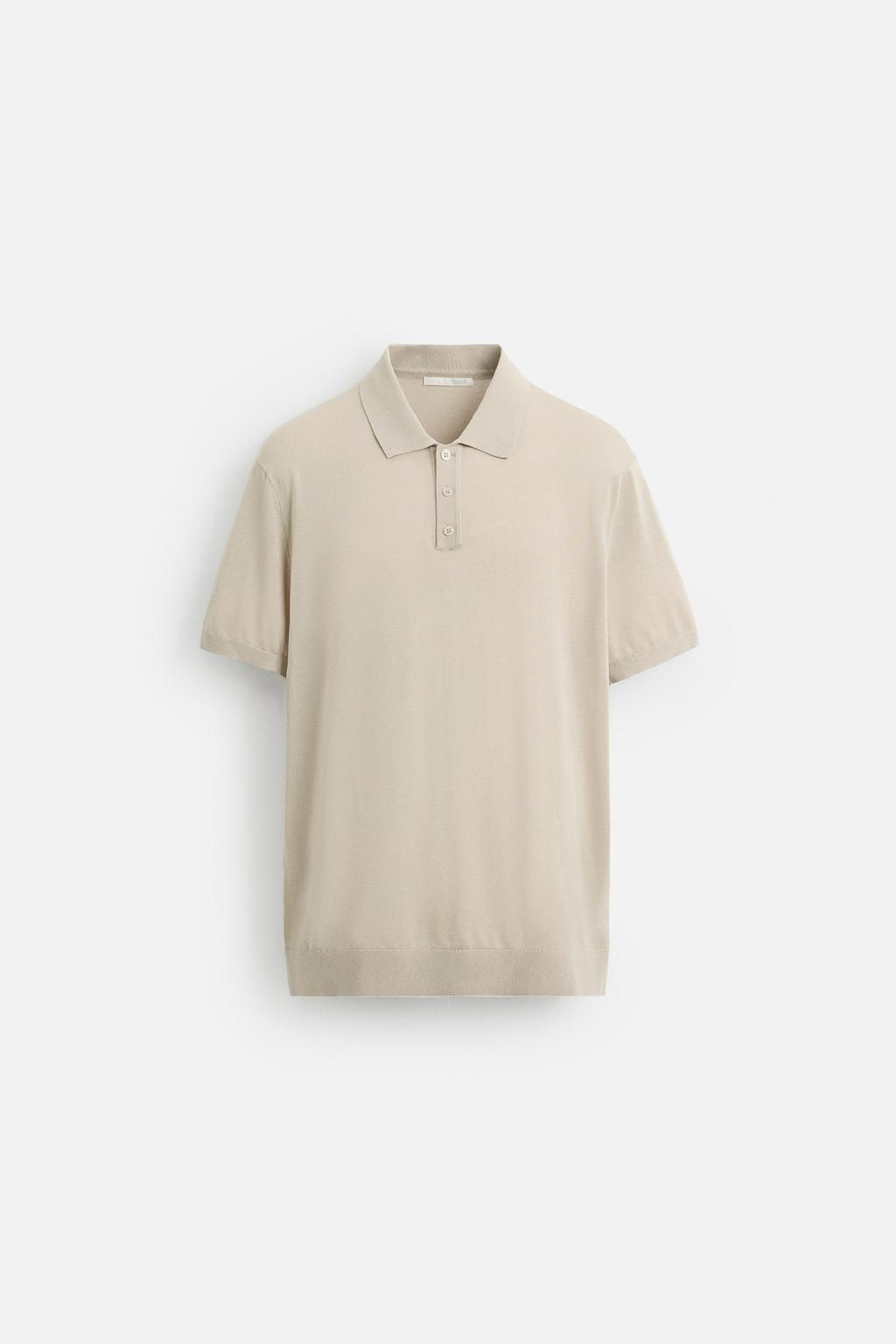 KNIT COTTON - SILK POLO SHIRT - Zara фото 7