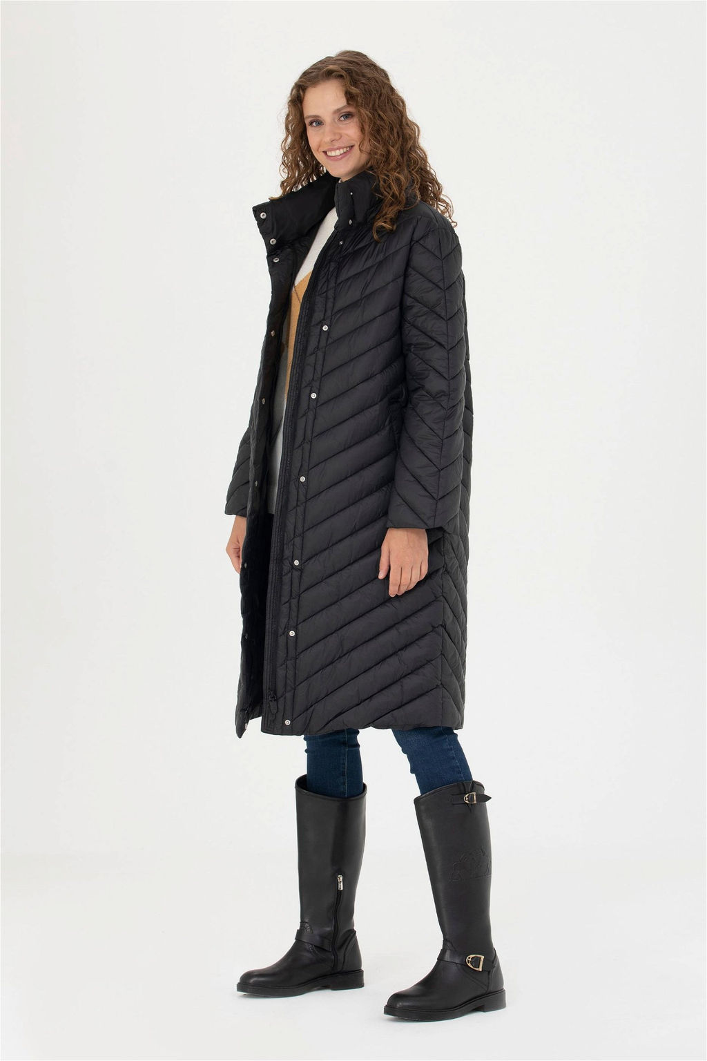 U. S. Polo Assn Женское черное пальто - U.s. polo assn фото 10