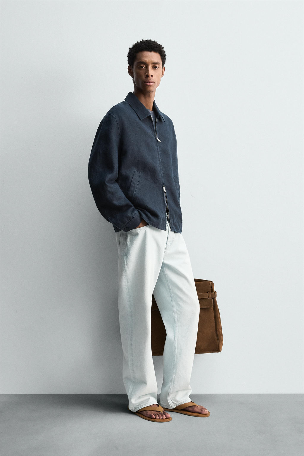 REGULAR FIT 100% LINEN JACKET - Zara фото 4