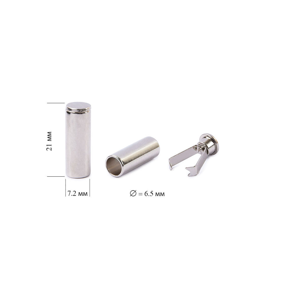 Концевик металл Gamma GB 1646 декоративные в пакете 20 шт №12 шлифованная бронза