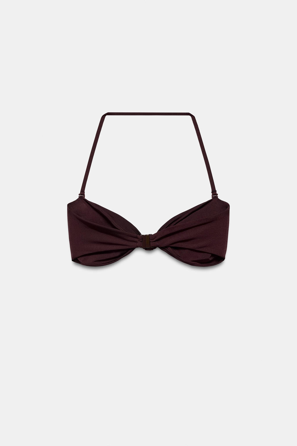 TOP BIKINI BANDEAU NUDO / Marr?n - Zara фото 4