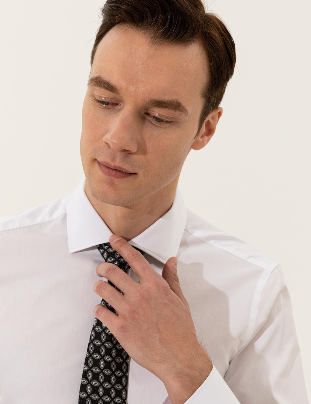 Beyaz Slim Fit Uzun Kollu Basic G_mlek - Cacharel фото 3