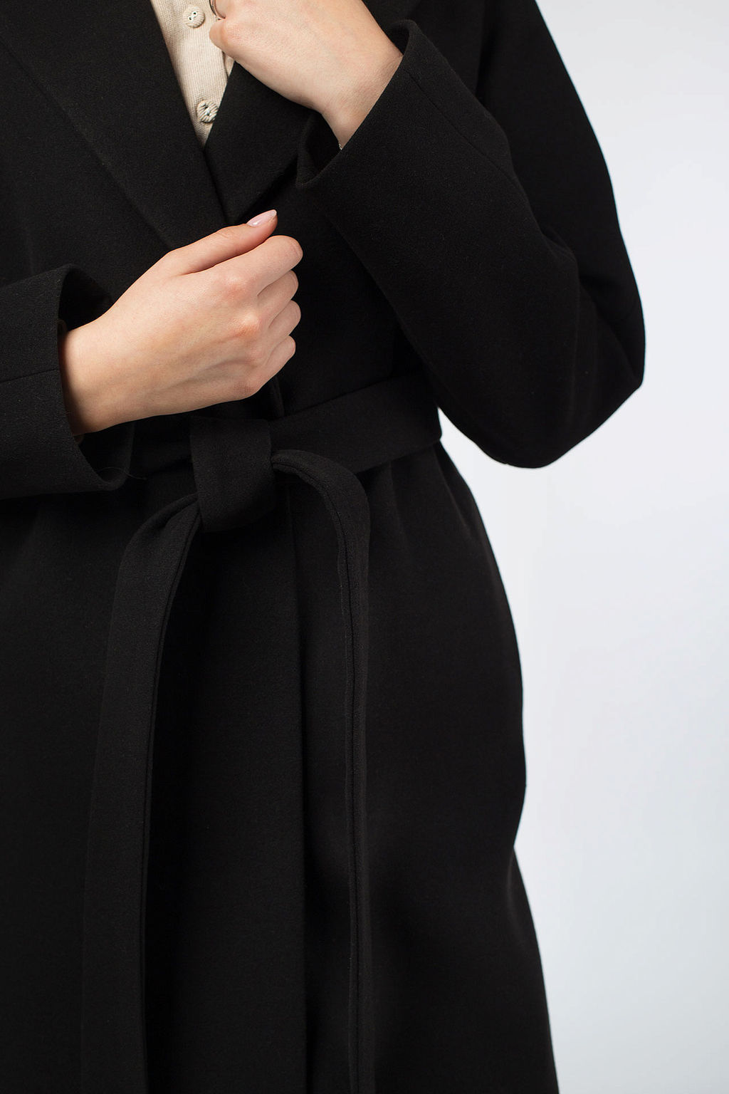 Пальто женское демисезонное (пояс) - El podio фото 6