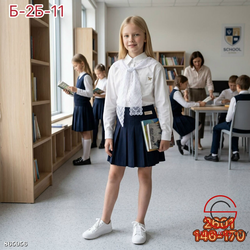 Рубашка школьная для девочки