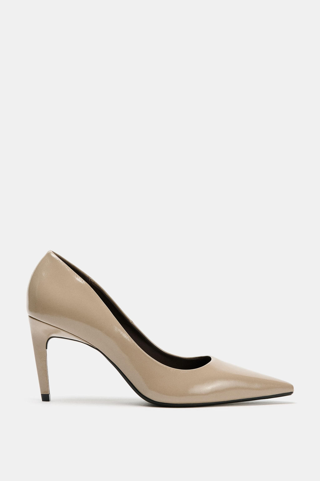 ZAPATO TAC?N PIEL / Gris Topo - Zara фото 2