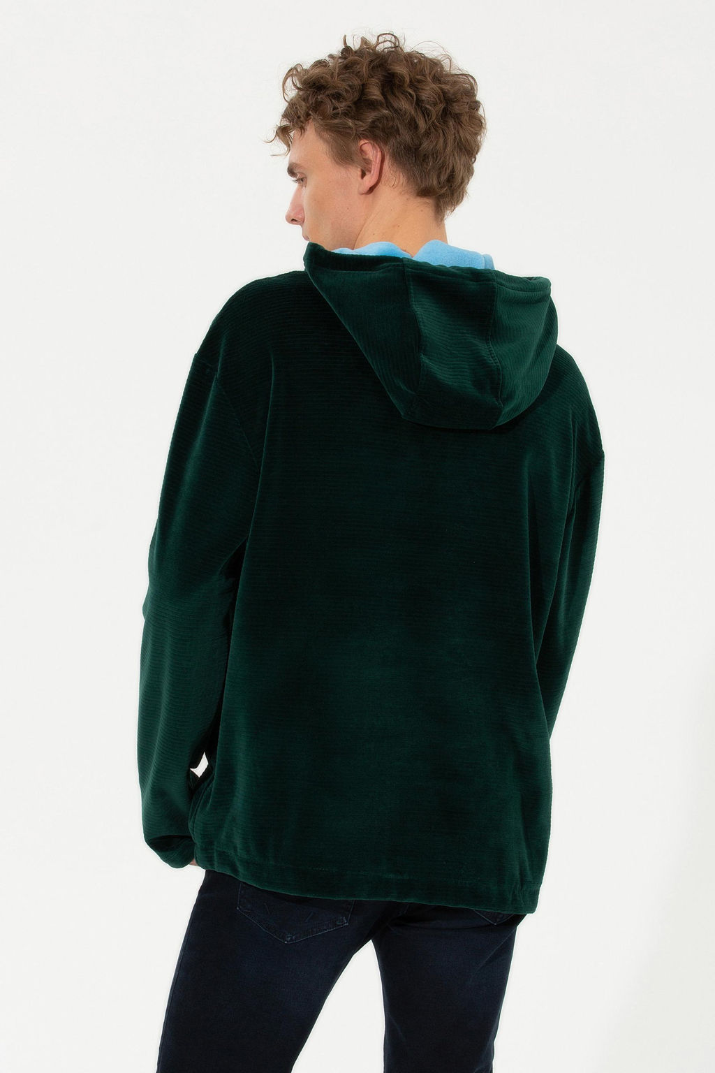 U. S. Polo Assn Мужская зеленая комфортная толстовка с капюшоном - U.s. polo assn фото 5