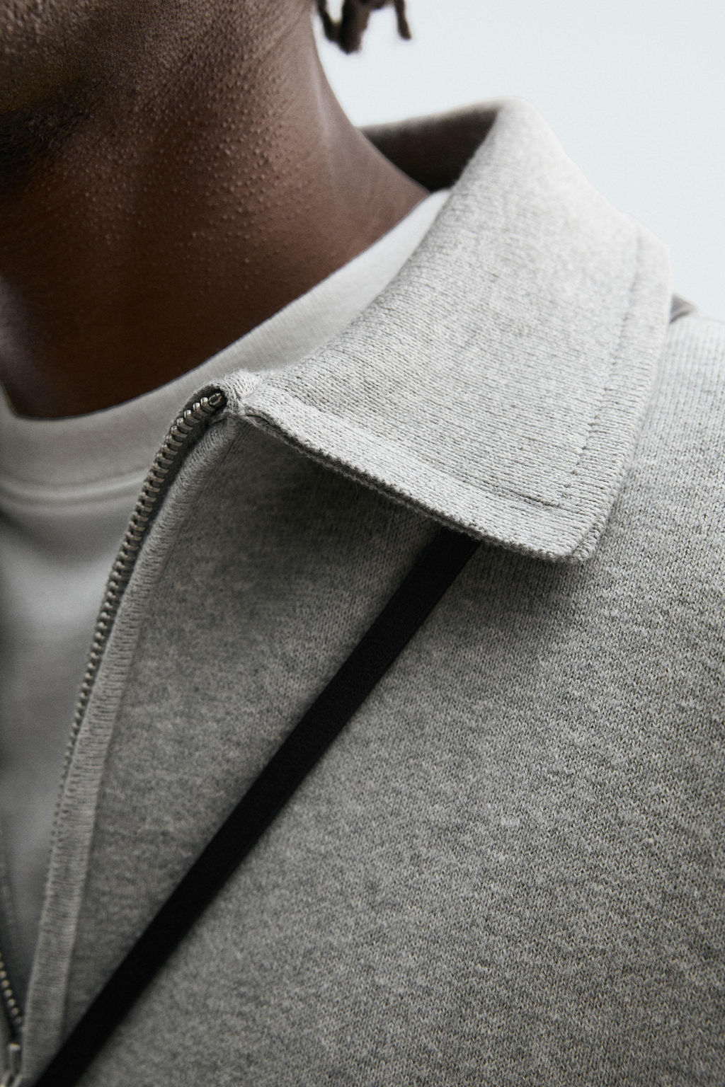 KNIT QUARTER-ZIP POLO SHIRT - Zara фото 6
