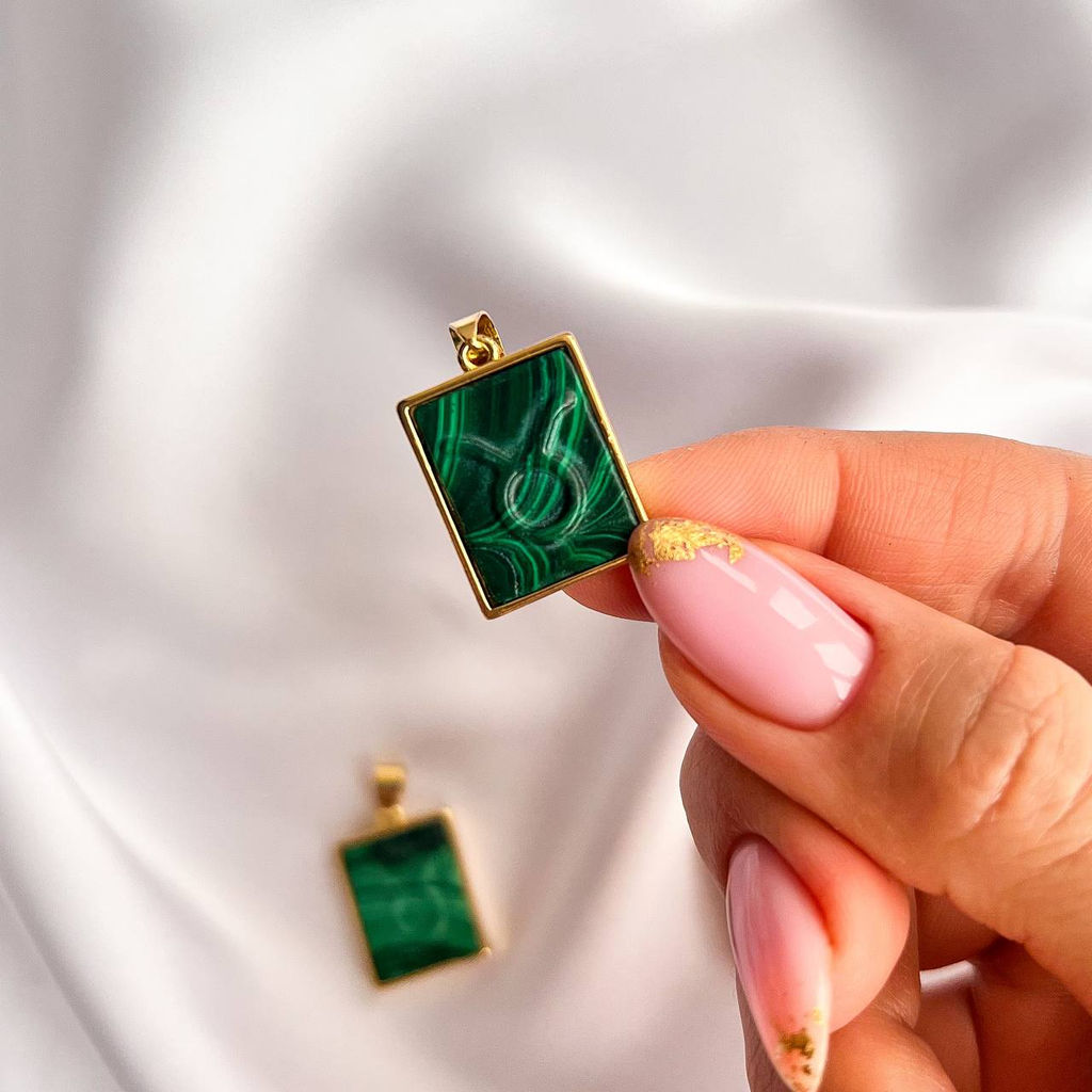 Кулон со знаком зодиака Телец из Малахита - Радуга самоцветов фото 3