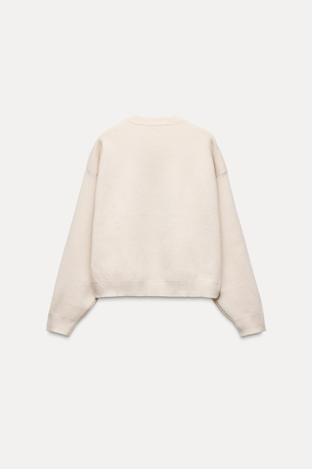 BASIC PLAIN KNIT SWEATSHIRT - Zara фото 2