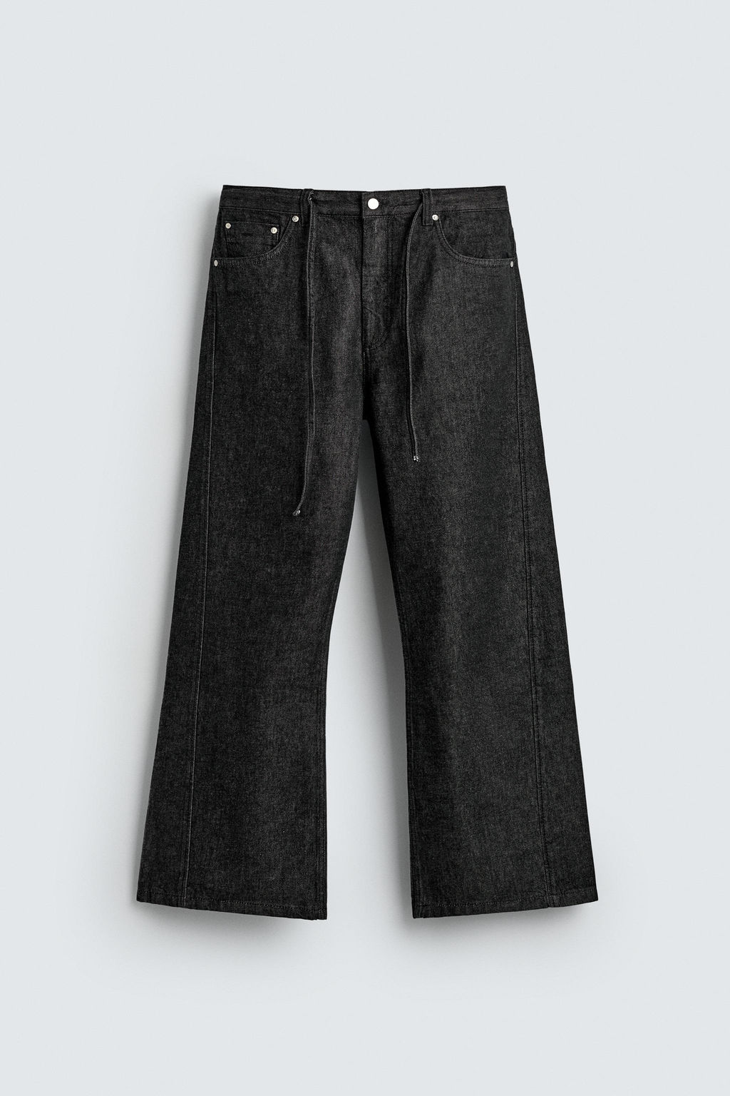 JEANS RELAXED FLARE FIT / Negro - Zara фото 8