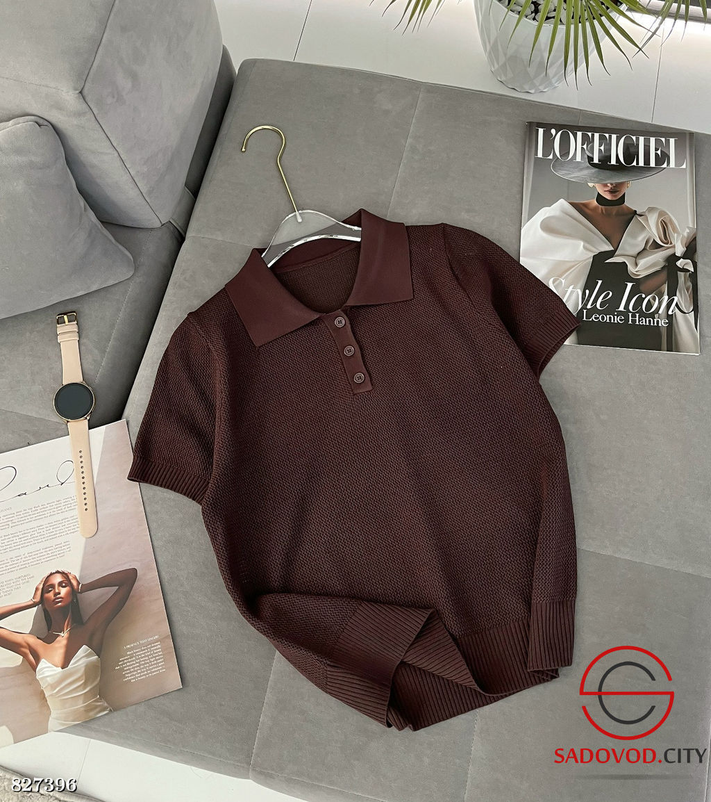 Футболка поло однотонная