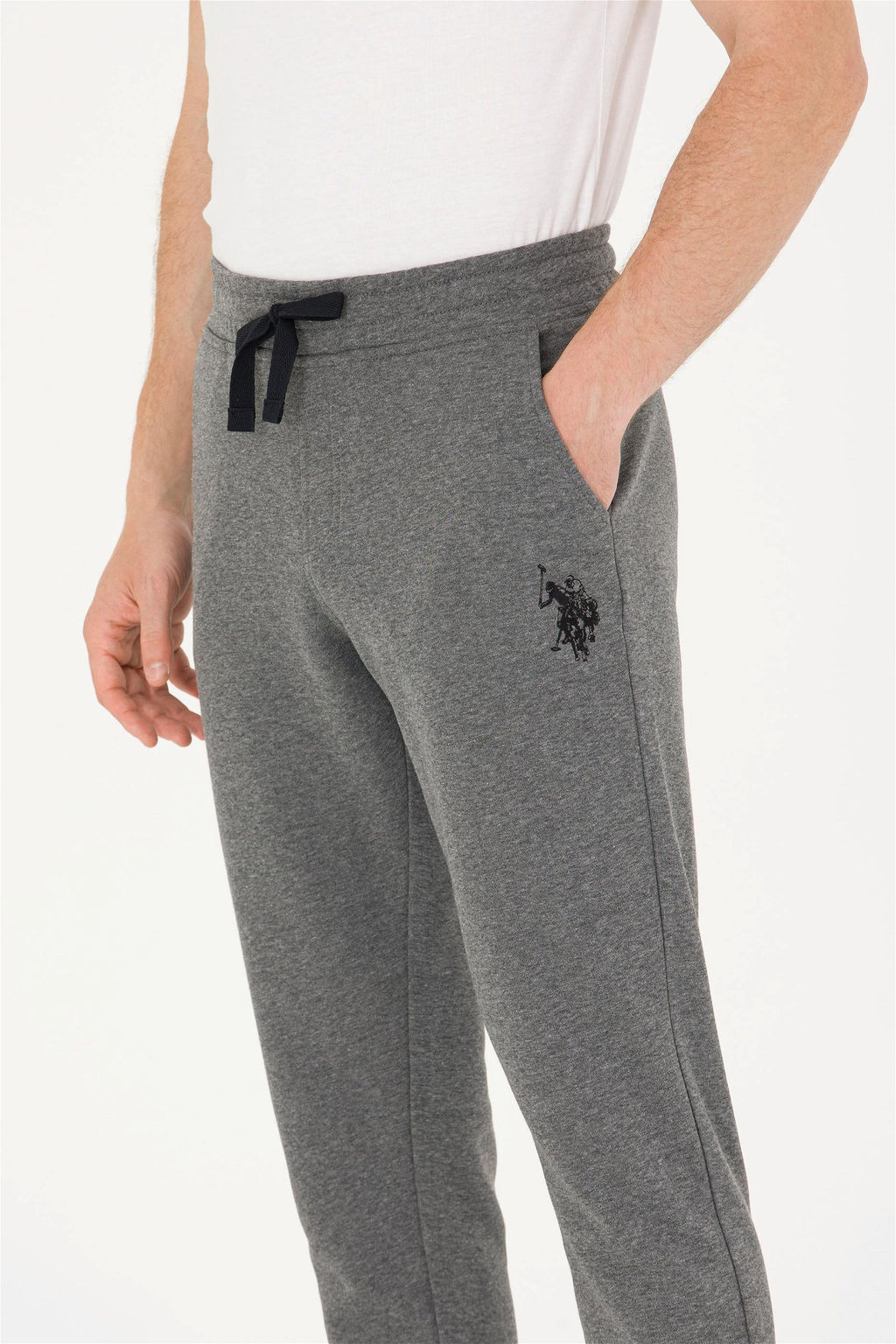 Мужские спортивные штаны антрацитового меланжа - U.s. polo assn фото 5