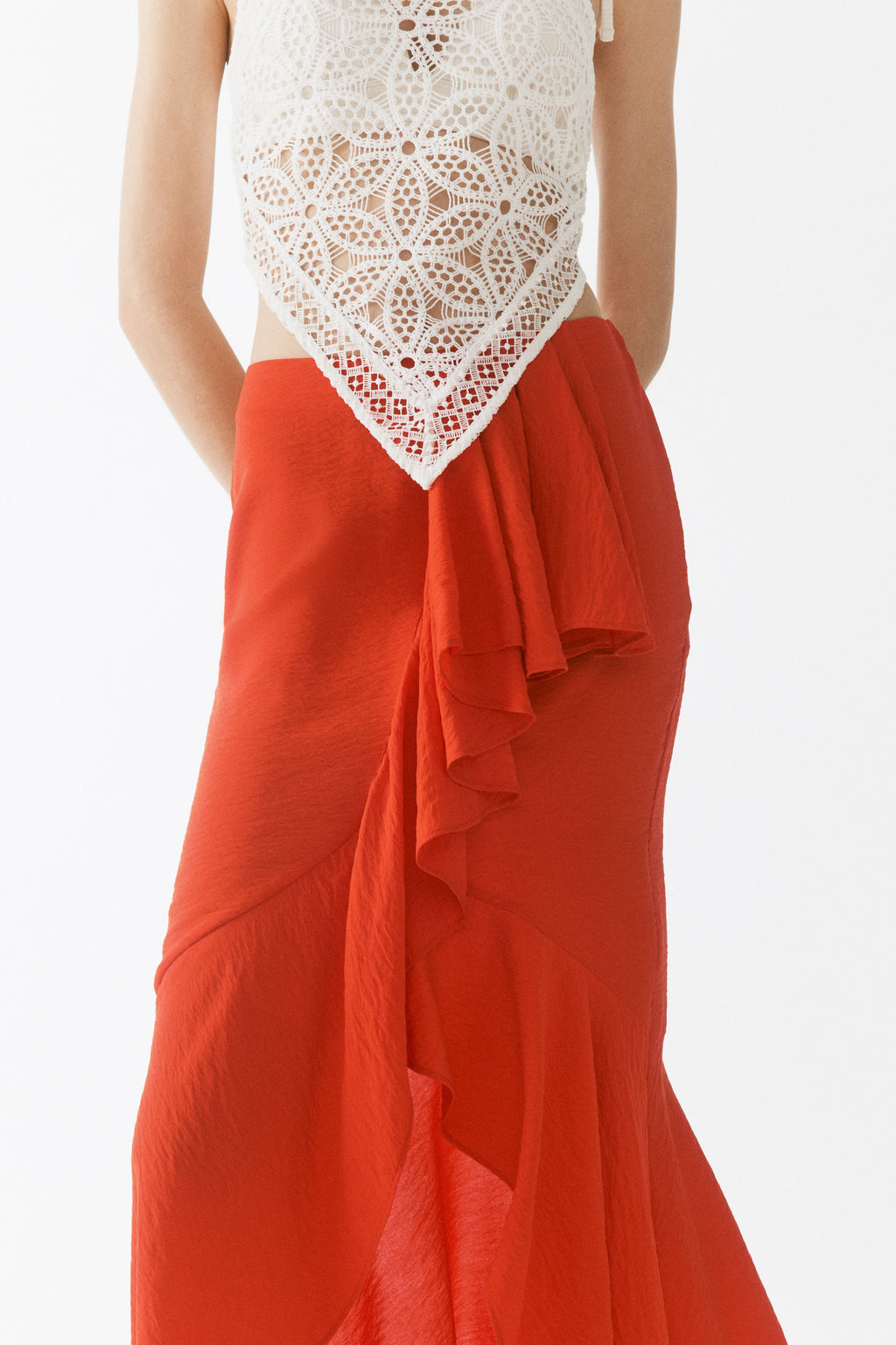 Falda de volantes en mezcla de viscosa - H&m фото 6