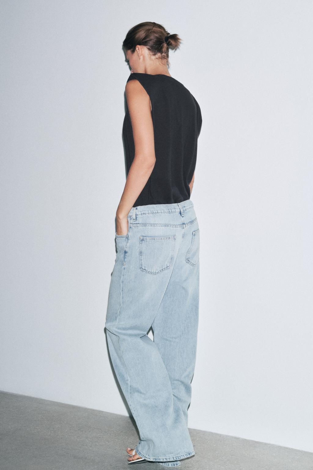 ZW COLLECTION RELAXED FIT MID-RISE JEANS - Zara фото 5