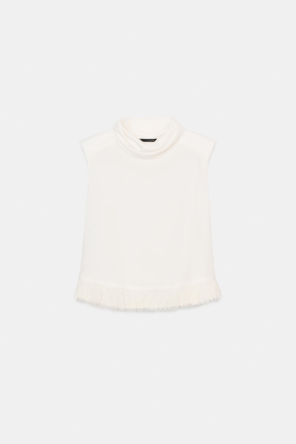 TOP WITH SHOULDER PADS AND FRINGING - Zara фото 6