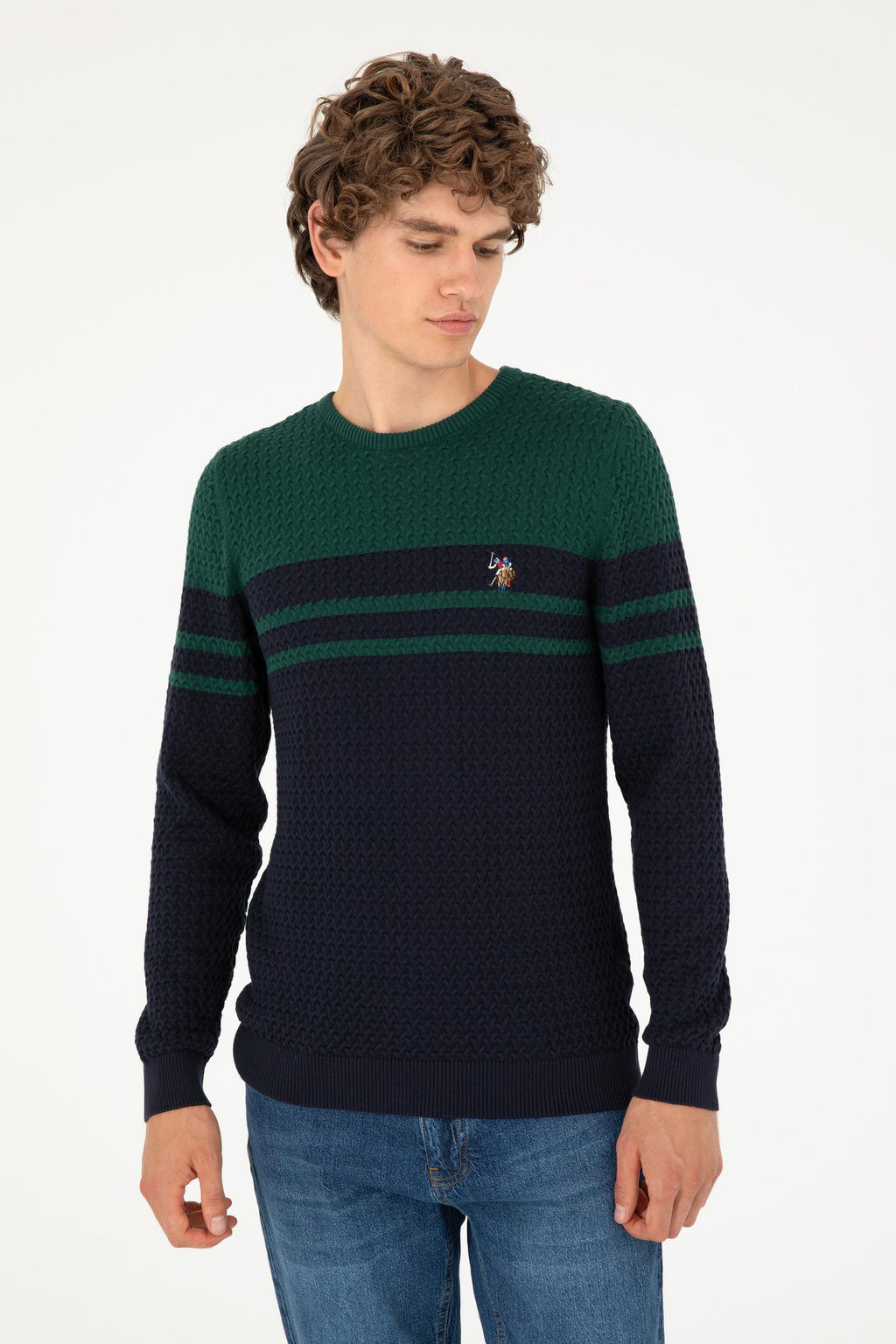 Мужской темно-синий свитер Неожиданная скидка в корзине - U.s. polo assn фото 8