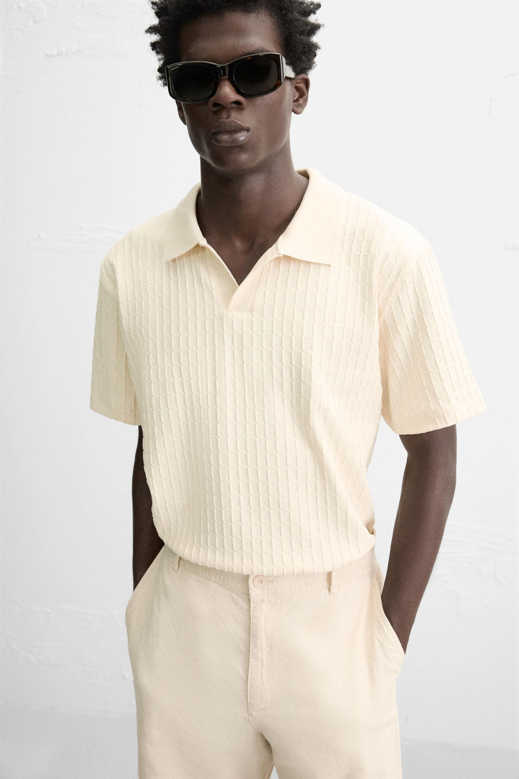 TEXTURED POLO SHIRT - Zara фото 5